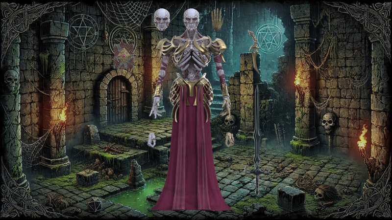 The new Super7 D&D Vecna action figure with weapons and accessories.