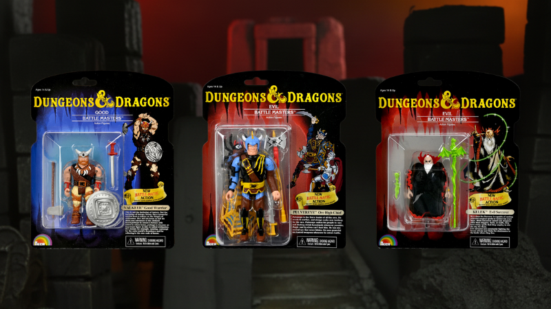 Three of the D&D action figures from WizKids' "Lost" wave.