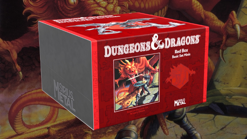 The new D&D Red Box metal minis set from Sirius Dice.