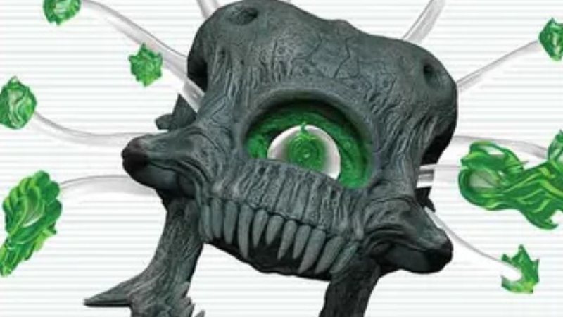 A close up of the beholder zombie miniature featured in WizKids D&D Arcana Unleashed: Deadfall set.